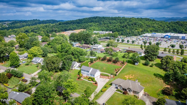 2424 Rivermont Dr, Kingsport, TN 37660 - aerial perspective of suburban area with a heavily wooded area