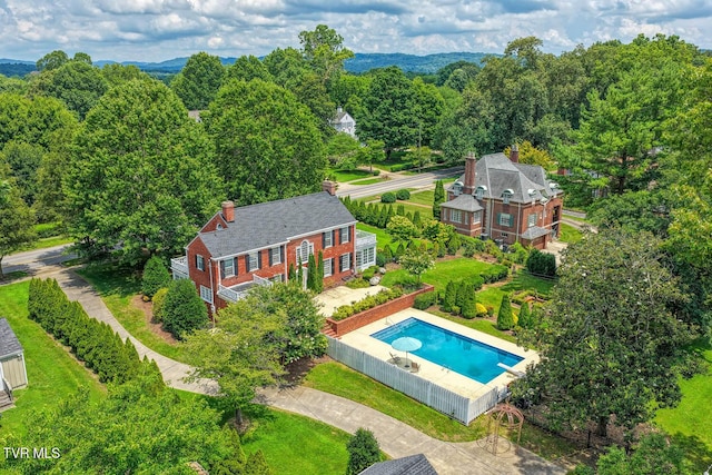 1261 Watauga St, Kingsport, TN 37660 - aerial view of property and surrounding area with a pool