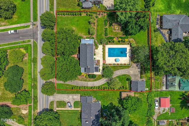 1261 Watauga St, Kingsport, TN 37660 - aerial view of property's location featuring property parcel outlined
