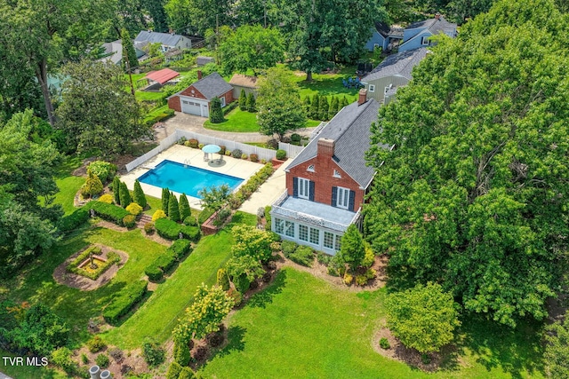 1261 Watauga St, Kingsport, TN 37660 - drone / aerial view of a pool