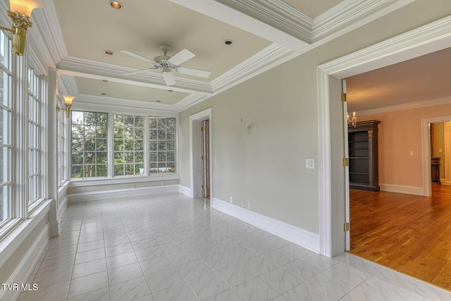 1261 Watauga St, Kingsport, TN 37660 - unfurnished room with ceiling fan and ornamental molding
