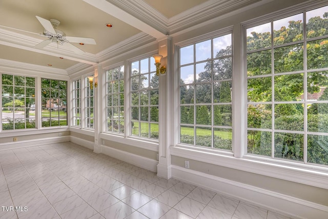 1261 Watauga St, Kingsport, TN 37660 - unfurnished sunroom with crown molding and baseboards