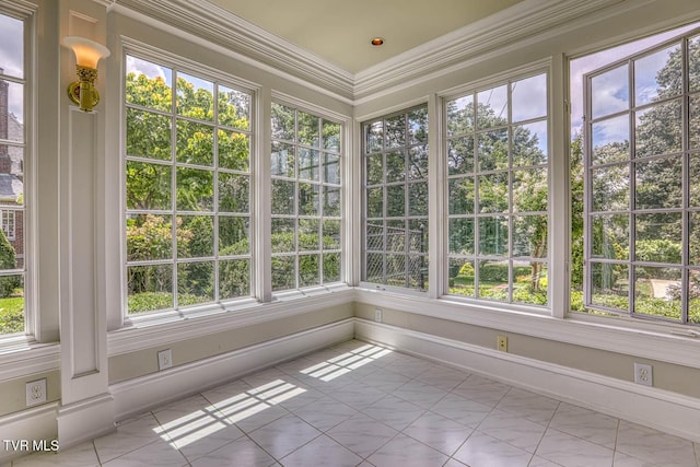 1261 Watauga St, Kingsport, TN 37660 - unfurnished sunroom with baseboards and tile patterned floors