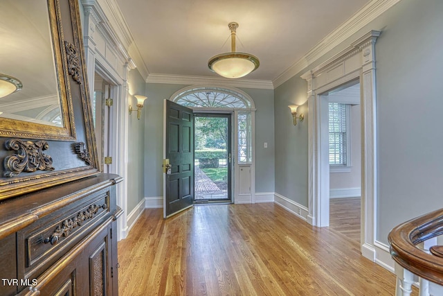 1261 Watauga St, Kingsport, TN 37660 - entryway featuring crown molding and light wood-type flooring