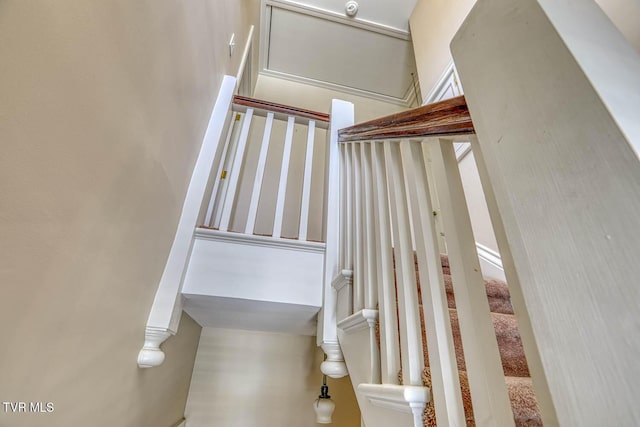 1261 Watauga St, Kingsport, TN 37660 - staircase featuring carpet floors