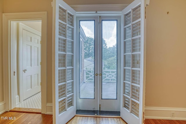 1261 Watauga St, Kingsport, TN 37660 - doorway with french doors and wood finished floors