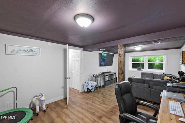 3020 Ridgemont Cir, Kingsport, TN 37663 - office with wood finished floors and a textured ceiling