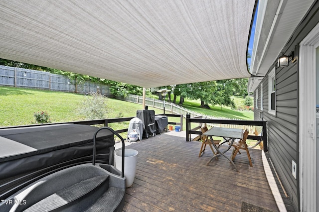 3020 Ridgemont Cir, Kingsport, TN 37663 - wooden terrace featuring a fenced backyard and outdoor dining space