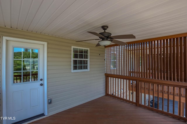1900 Knob Creek Rd Unit 404, Johnson City, TN 37604 - wooden terrace with ceiling fan