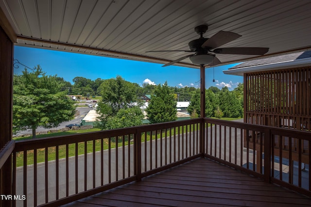 1900 Knob Creek Rd Unit 404, Johnson City, TN 37604 - wooden deck featuring ceiling fan
