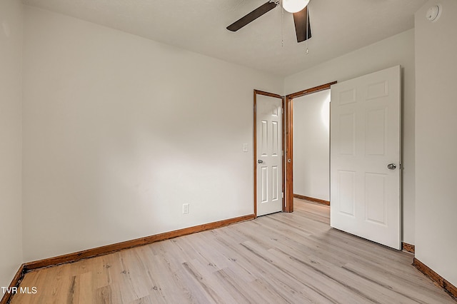 4970 Old Stage Rd, Chuckey, TN 37641 - unfurnished bedroom with light wood-style floors and ceiling fan