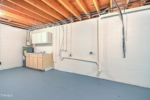 4970 Old Stage Rd, Chuckey, TN 37641 - unfinished below grade area with water heater and concrete block wall