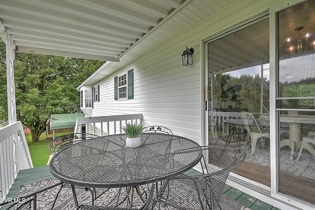 4970 Old Stage Rd, Chuckey, TN 37641 - wooden deck featuring outdoor dining space