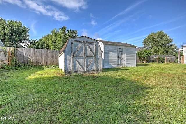 810 N Roan St, Elizabethton, TN 37643 - view of shed with a fenced backyard