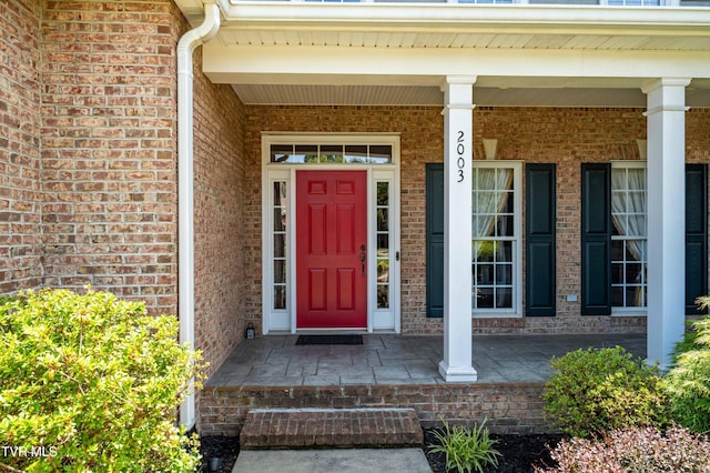 2003 Hackberry Dr, Jonesborough, TN 37659 - view of exterior entry featuring brick siding and covered porch