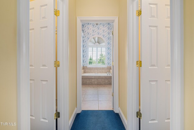 2003 Hackberry Dr, Jonesborough, TN 37659 - hall featuring tile patterned floors and baseboards