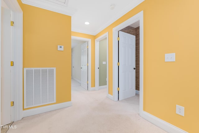2003 Hackberry Dr, Jonesborough, TN 37659 - hall with crown molding, carpet flooring, and recessed lighting