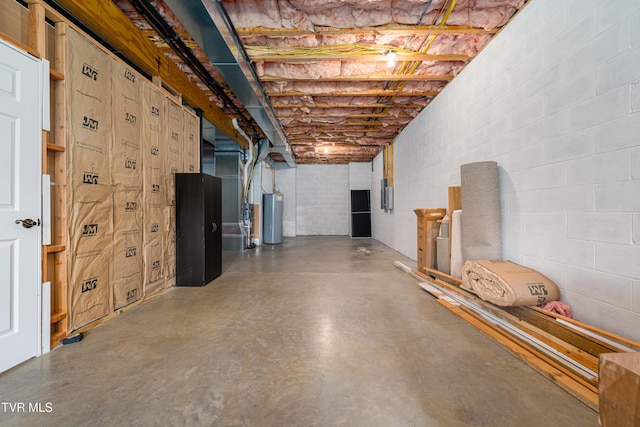 2003 Hackberry Dr, Jonesborough, TN 37659 - unfinished below grade area with water heater and concrete block wall