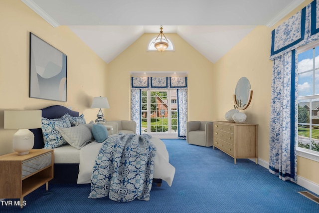 2003 Hackberry Dr, Jonesborough, TN 37659 - carpeted bedroom with lofted ceiling and baseboards