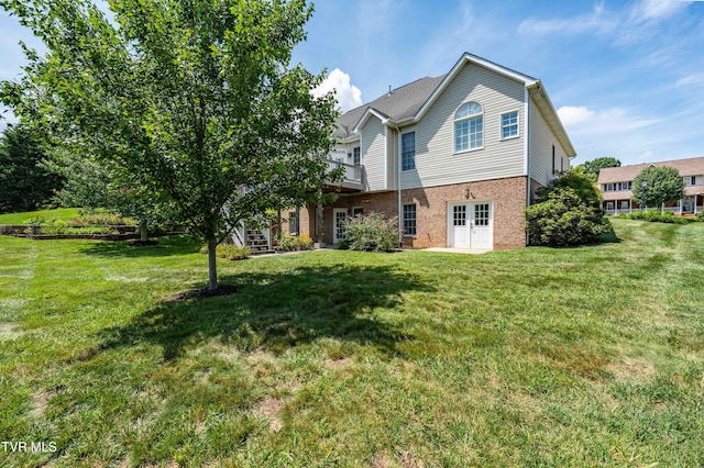 2003 Hackberry Dr, Jonesborough, TN 37659 - view of front of property with brick siding, a front lawn, and stairs