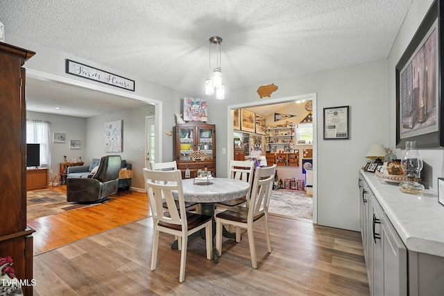 563 Old Jonesboro Rd, Bristol, TN 37620 - dining room with light wood-type flooring and a textured ceiling
