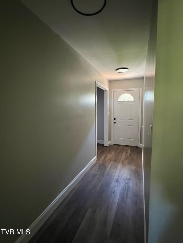 124 Zeb Grindstaff Rd Rd, Elizabethton, TN 37643 - doorway with baseboards and dark wood-style floors