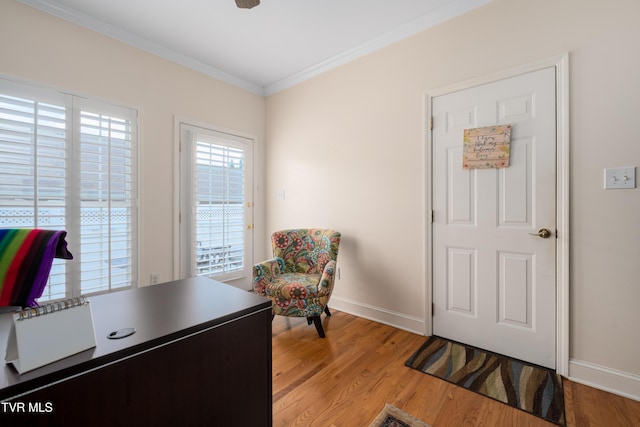 12616 Chesterfield Ln, Bristol, VA 24202 - office featuring ornamental molding and light wood finished floors