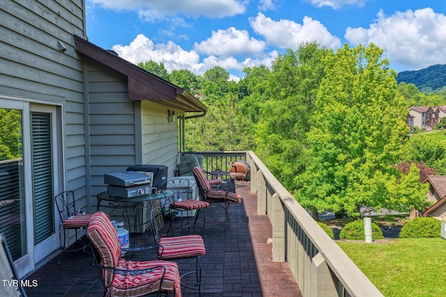 223 Willowbend Ct, Kingsport, TN 37660 - balcony with a deck with mountain view and grilling area