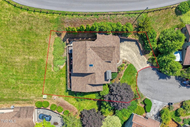 223 Willowbend Ct, Kingsport, TN 37660 - aerial view of property's location featuring property boundaries highlighted