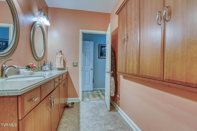 223 Willowbend Ct, Kingsport, TN 37660 - bathroom with double vanity and tile patterned floors