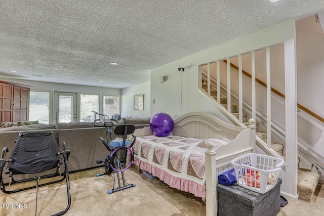 223 Willowbend Ct, Kingsport, TN 37660 - carpeted bedroom featuring a textured ceiling and recessed lighting