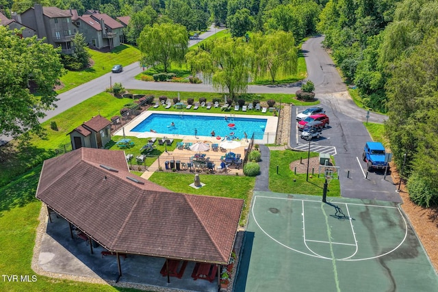 223 Willowbend Ct, Kingsport, TN 37660 - aerial view of a pool area