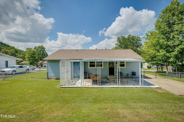 203 Hickory Rd, Bristol, TN 37620 - back of property with entry steps, a patio area, and a shingled roof
