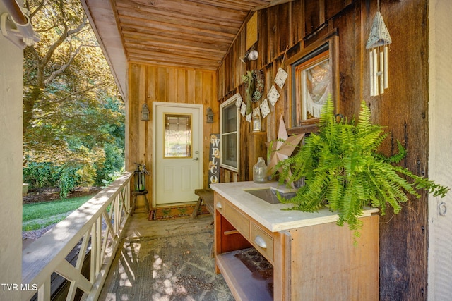 284 Bulldog Holw, Elizabethton, TN 37643 - doorway to property with a porch and board and batten siding