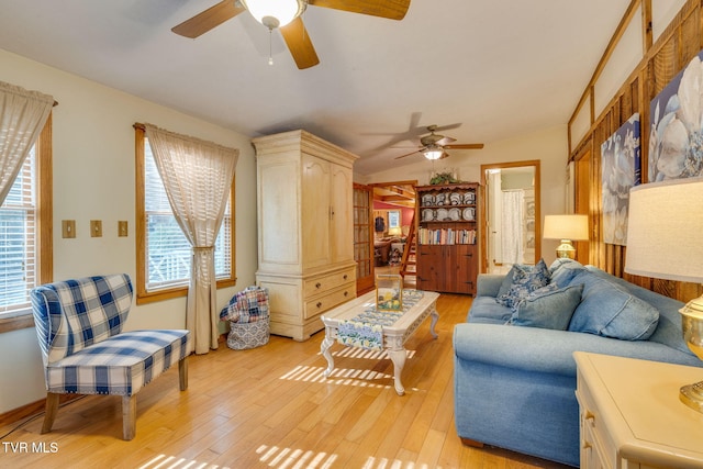 284 Bulldog Holw, Elizabethton, TN 37643 - living room with a ceiling fan and light wood-type flooring