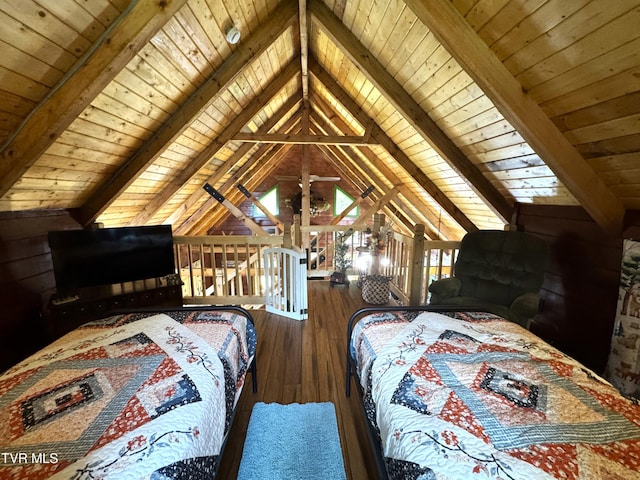 1014 Lightnen Rd, Parrottsville, TN 37843 - bedroom with wood ceiling and wood-type flooring