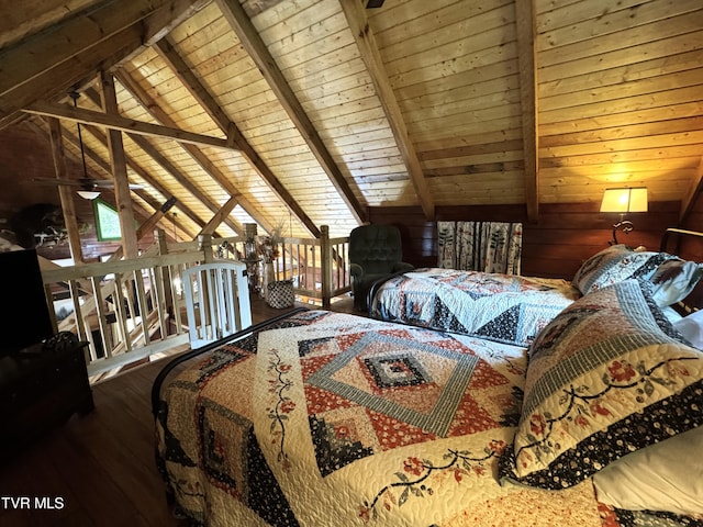 1014 Lightnen Rd, Parrottsville, TN 37843 - bedroom featuring wood ceiling and hardwood / wood-style floors