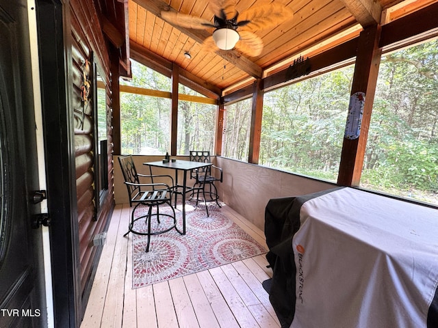1014 Lightnen Rd, Parrottsville, TN 37843 - sunroom / solarium with a ceiling fan