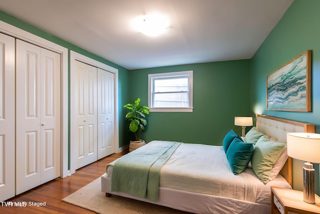 917 Pennsylvania Ave, Bristol, TN 37620 - bedroom featuring multiple closets and wood finished floors