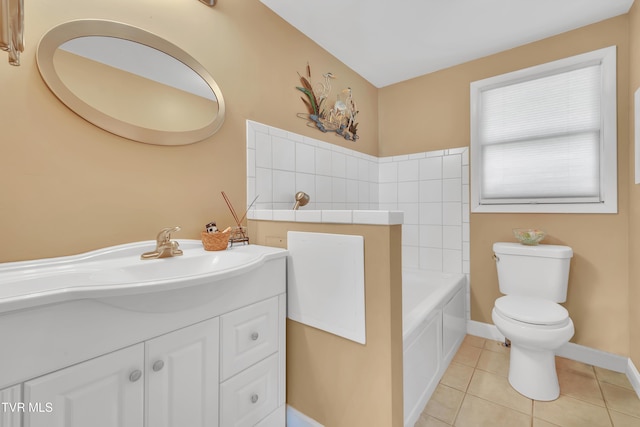 473 Oak Grove Rd, Gray, TN 37615 - bathroom featuring vanity, a bath, and tile patterned flooring