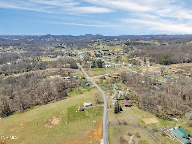 473 Oak Grove Rd, Gray, TN 37615 - aerial view of property and surrounding area featuring a mountainous background