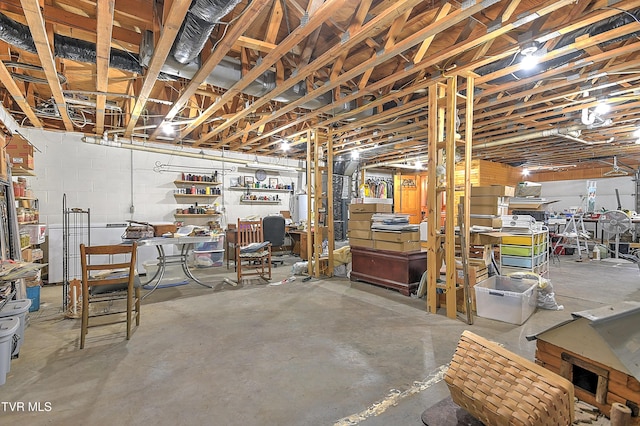 15813 Black Hollow Rd, Abingdon, VA 24210 - unfinished basement with water heater