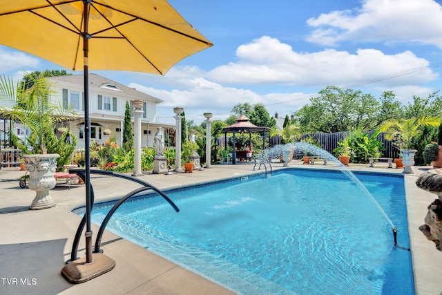 201 W Wanola Ave, Kingsport, TN 37660 - view of swimming pool featuring a gazebo and a patio area
