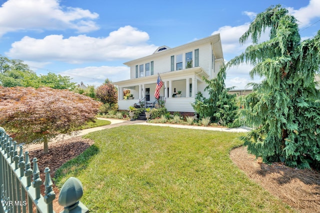201 W Wanola Ave, Kingsport, TN 37660 - american foursquare style home featuring a porch and a front lawn