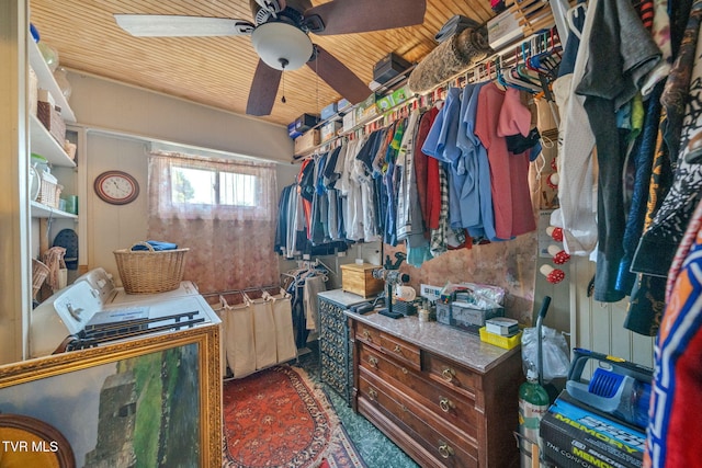 201 W Wanola Ave, Kingsport, TN 37660 - spacious closet with a ceiling fan