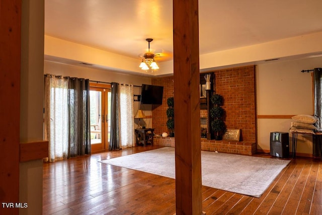 332 Undertaker Blvd, Clintwood, VA 24228 - living area with hardwood / wood-style floors and a ceiling fan