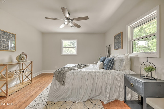 1091 Long Crescent Dr, Bristol, VA 24201 - bedroom featuring light wood-style flooring and a ceiling fan
