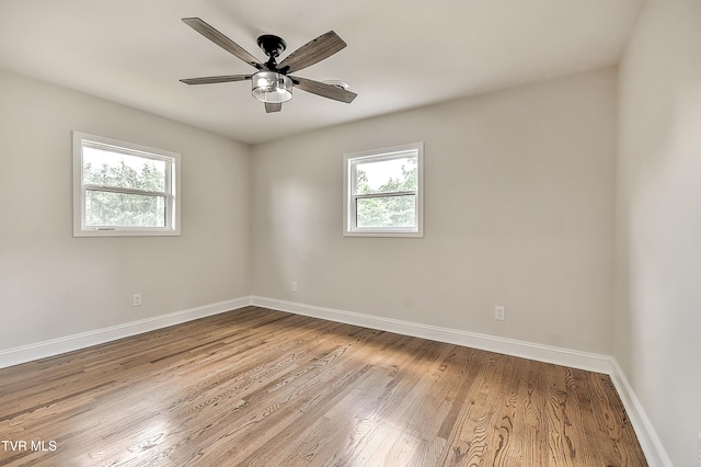 1091 Long Crescent Dr, Bristol, VA 24201 - spare room with wood finished floors and ceiling fan