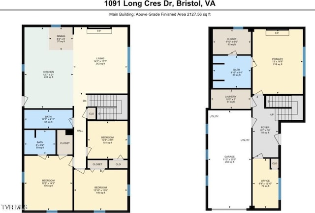 1091 Long Crescent Dr, Bristol, VA 24201 - view of floor plan / room layout