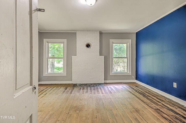 301 Keenburg Rd, Bluff City, TN 37618 - empty room featuring ornamental molding, healthy amount of natural light, and wood-type flooring